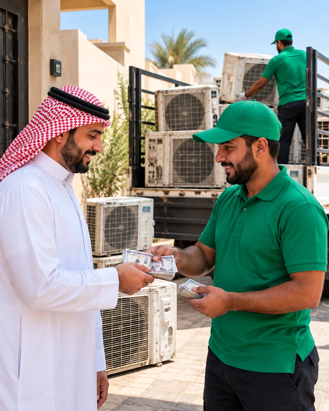 صورة لحظة الدفع النقدي الفوري للعميل